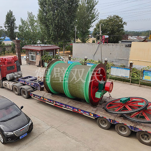 双筒2.5米单绳缠绕式矿井提升机发货！